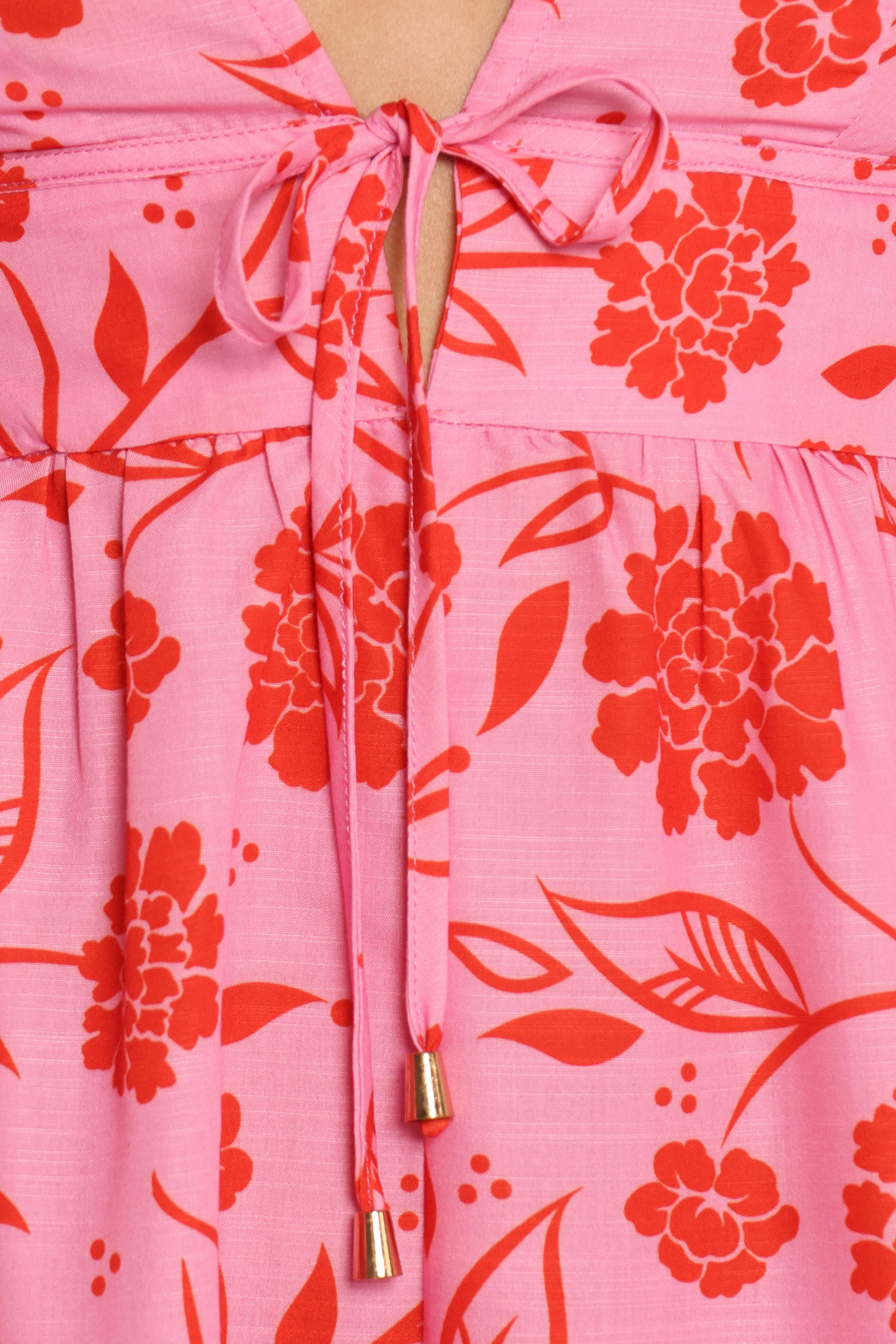 Anthea Playsuit - Pink Red