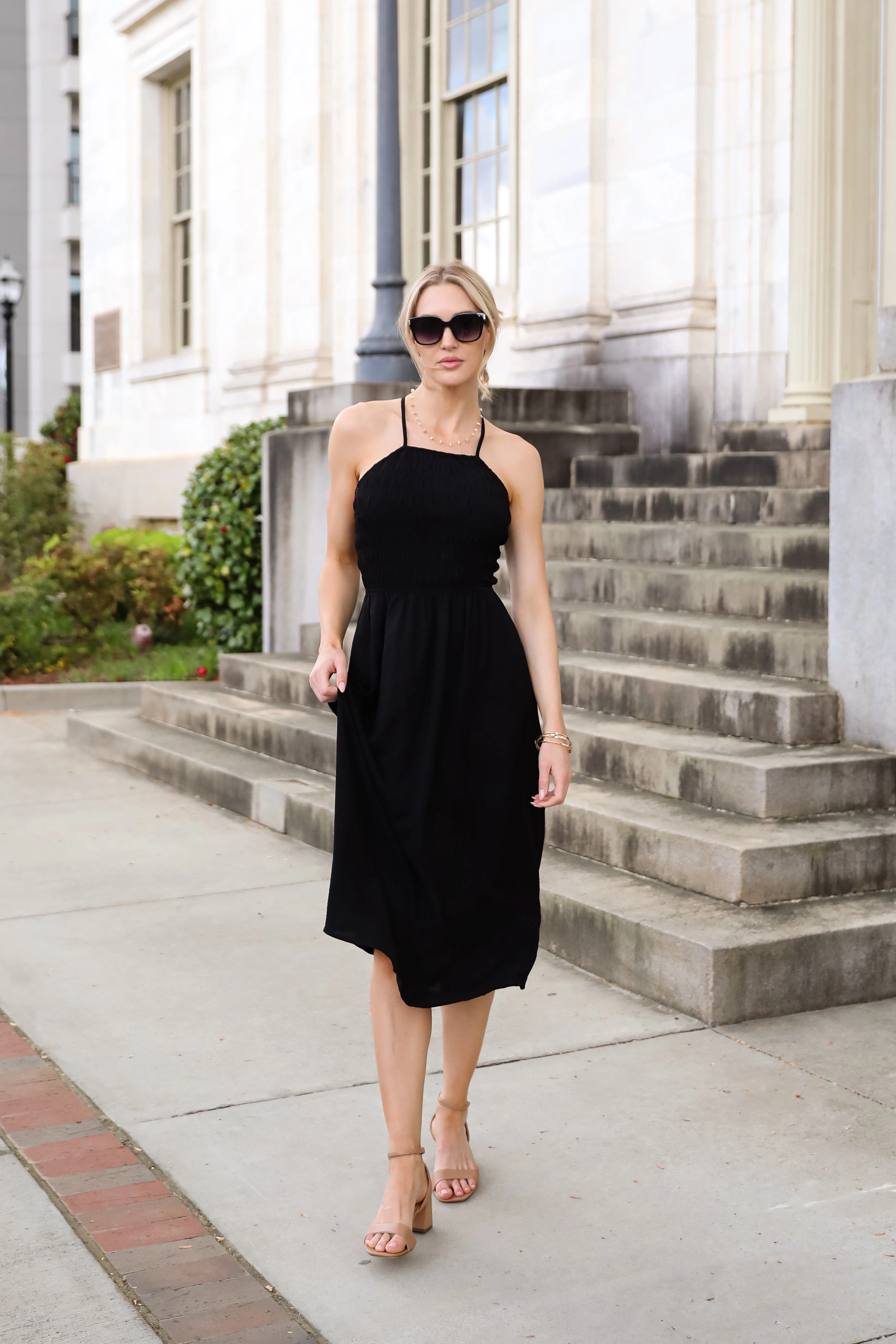 Before You Know It Smocked Midi Dress - DU DEAL
