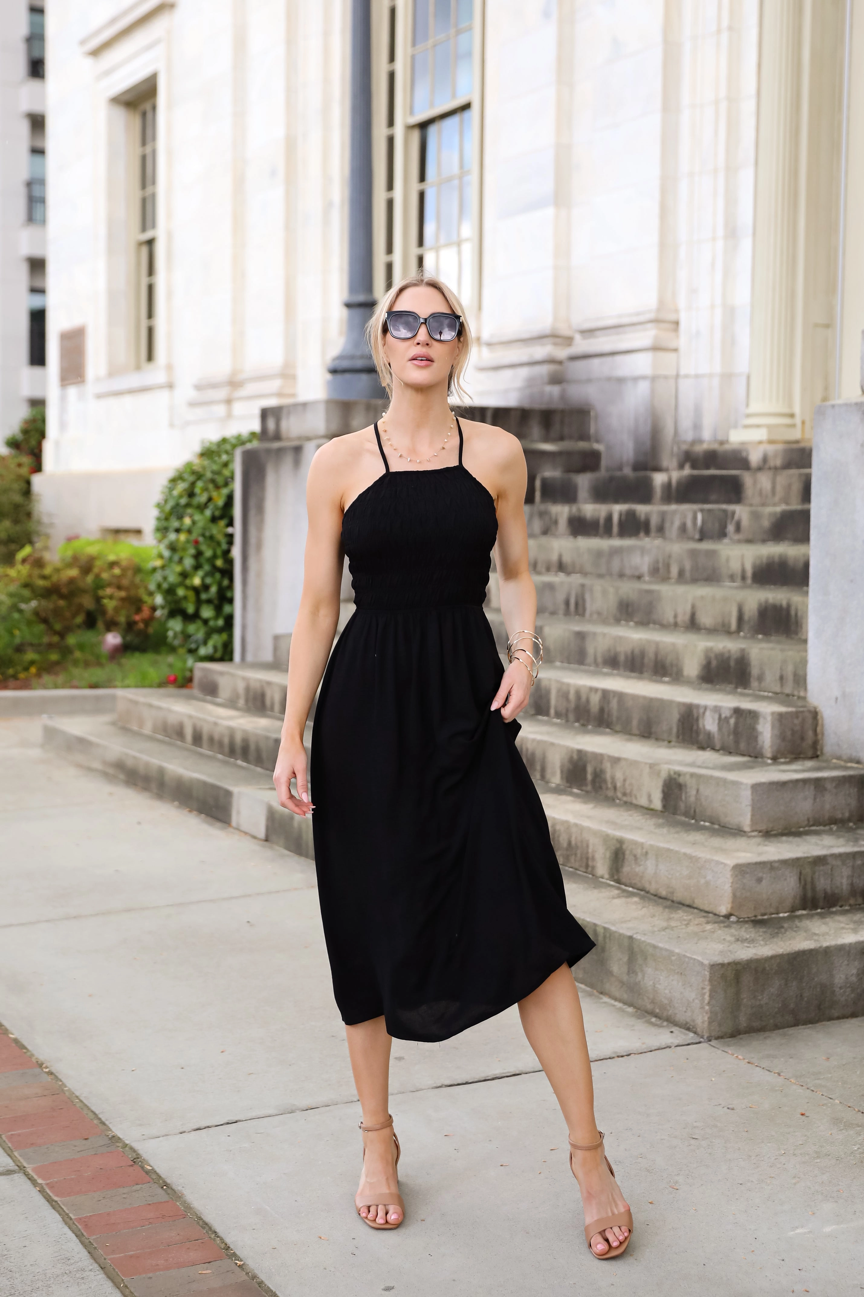 Before You Know It Smocked Midi Dress - DU DEAL