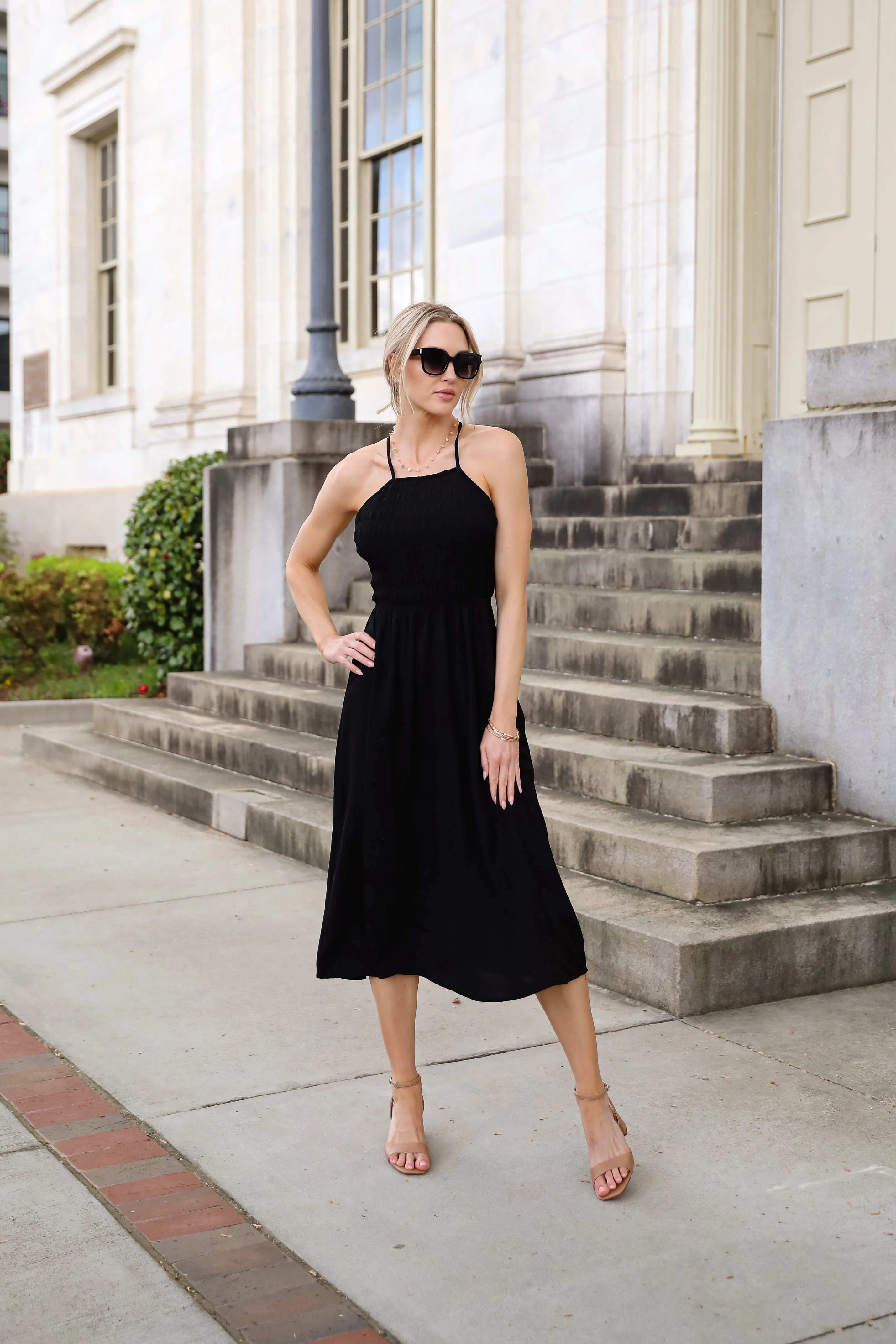 Before You Know It Smocked Midi Dress - DU DEAL
