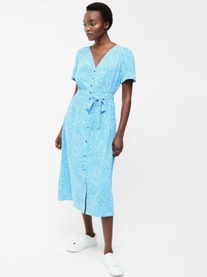 Bernice V Neck Button Through Dress