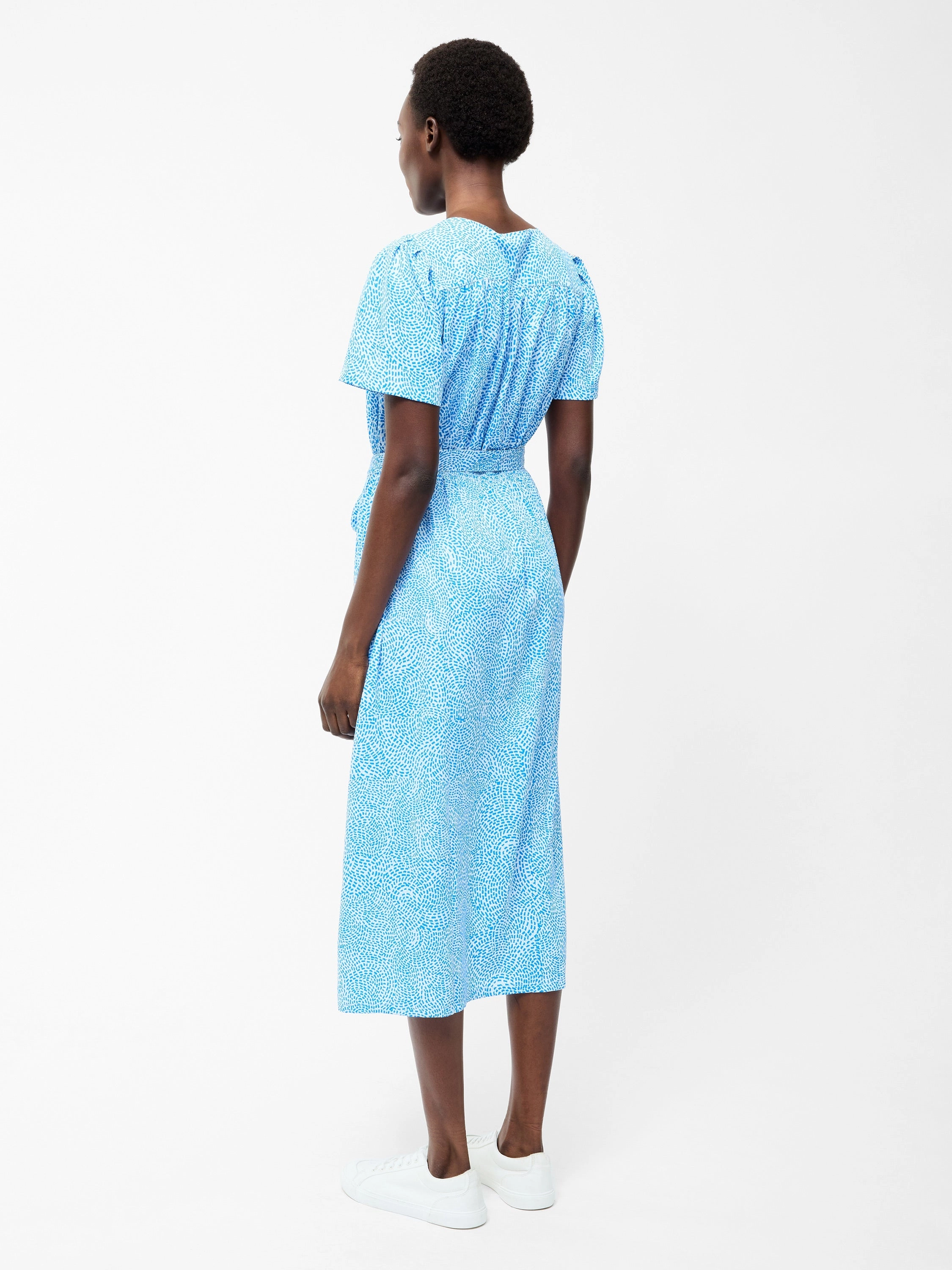 Bernice V Neck Button Through Dress
