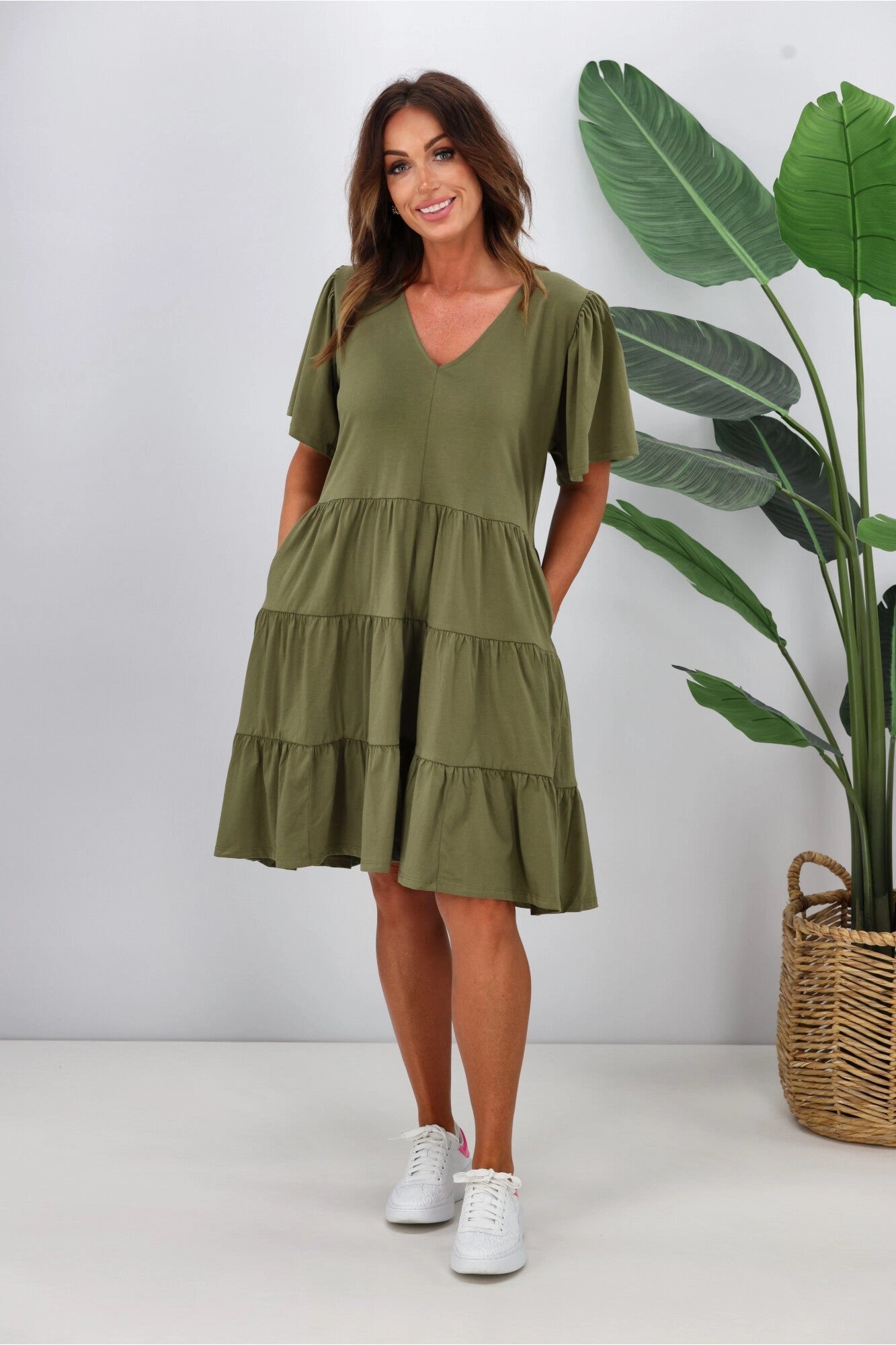 Betty Basics Cressida Dress Khaki