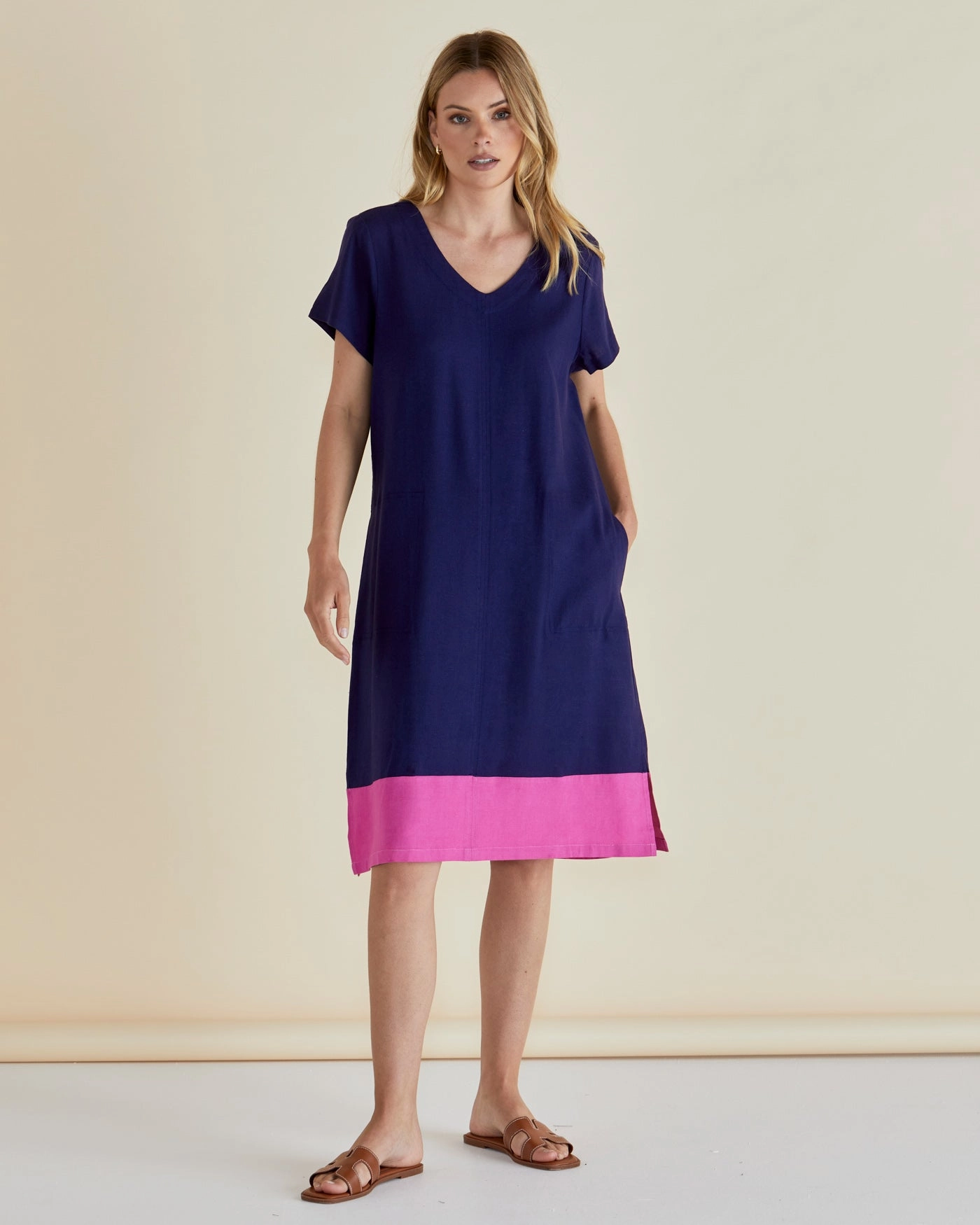 Betty Basics Elwood Dress Navy Pink