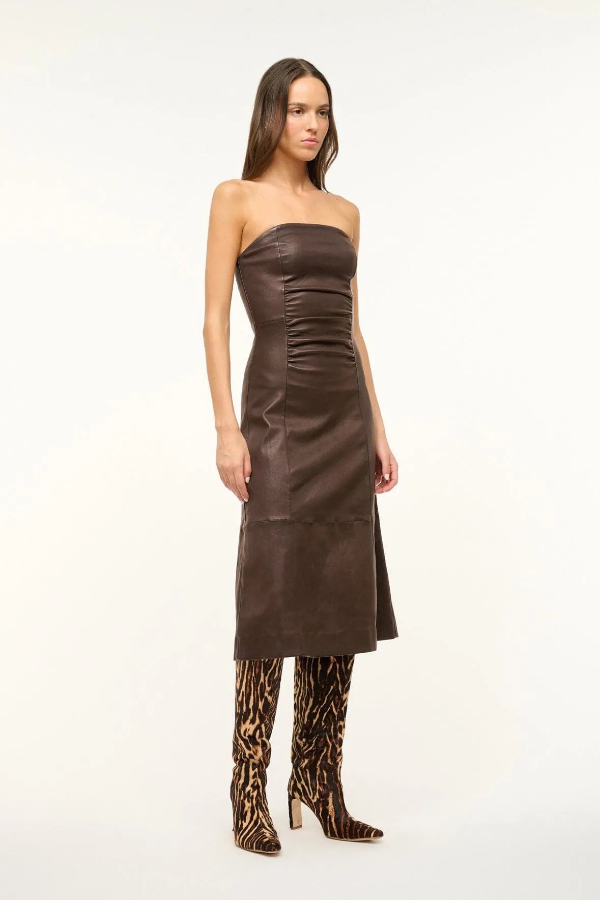 BOWERY LEATHER DRESS | TIRAMISU