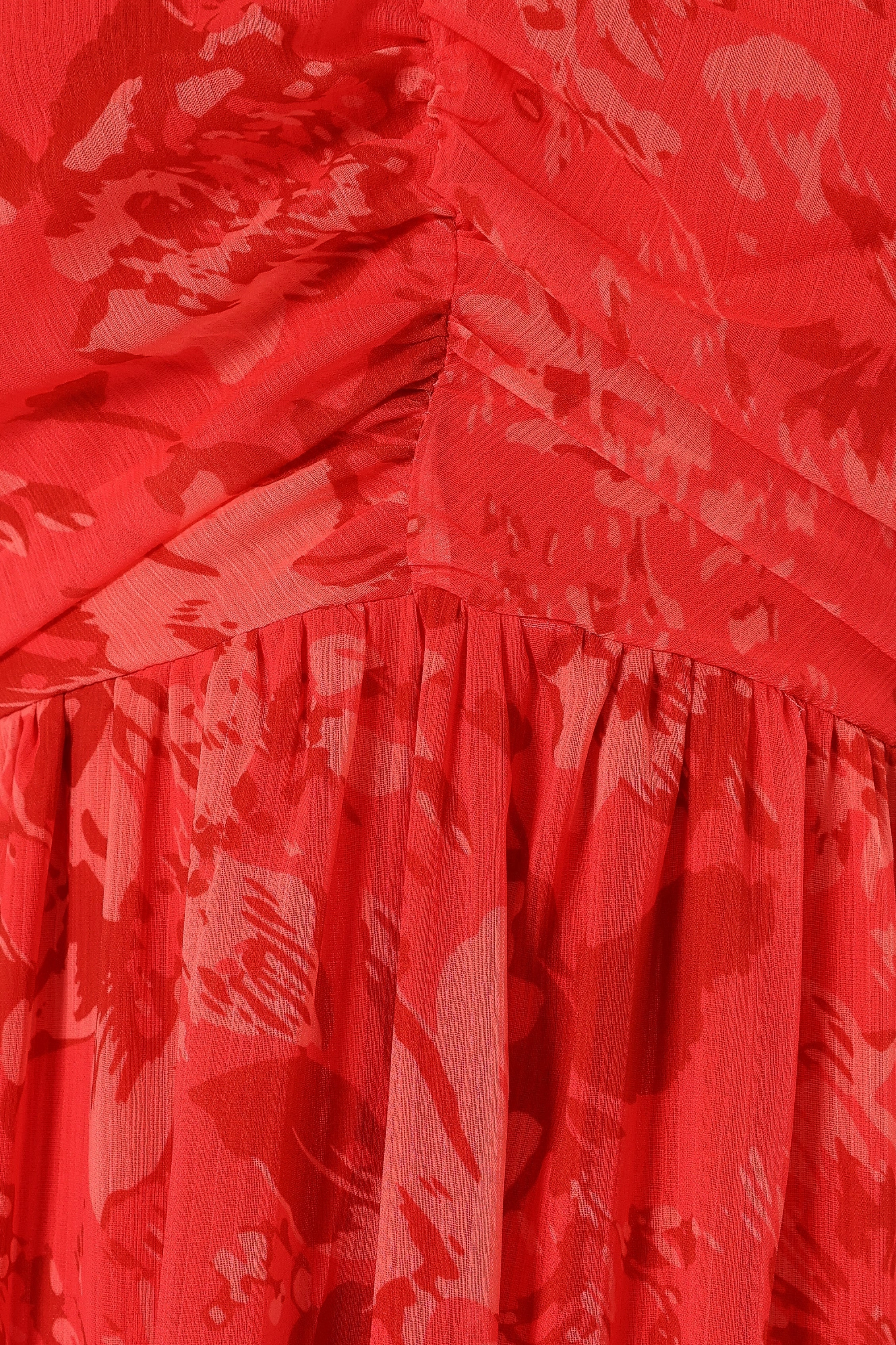 Destiny Midi Dress - Red