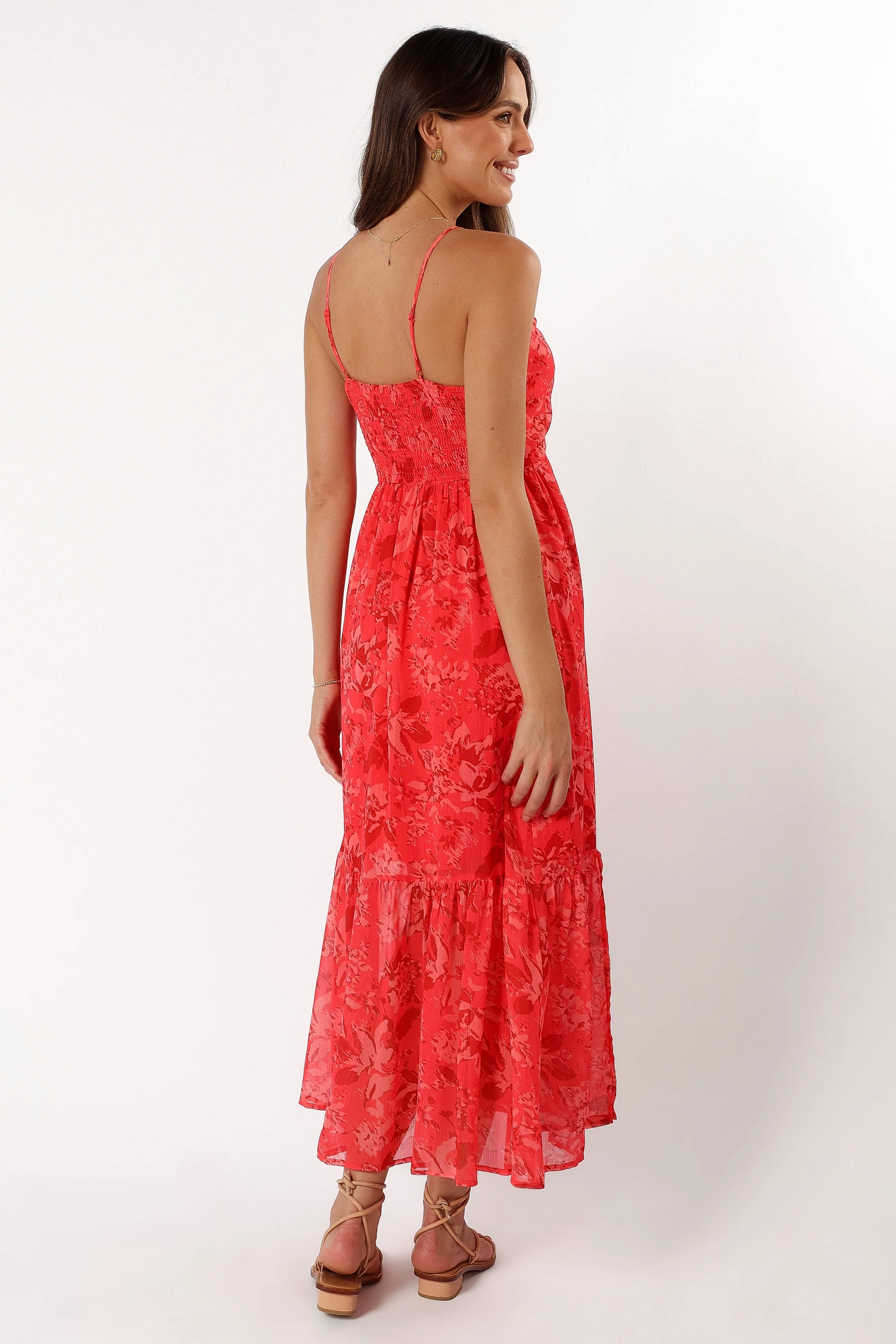 Destiny Midi Dress - Red
