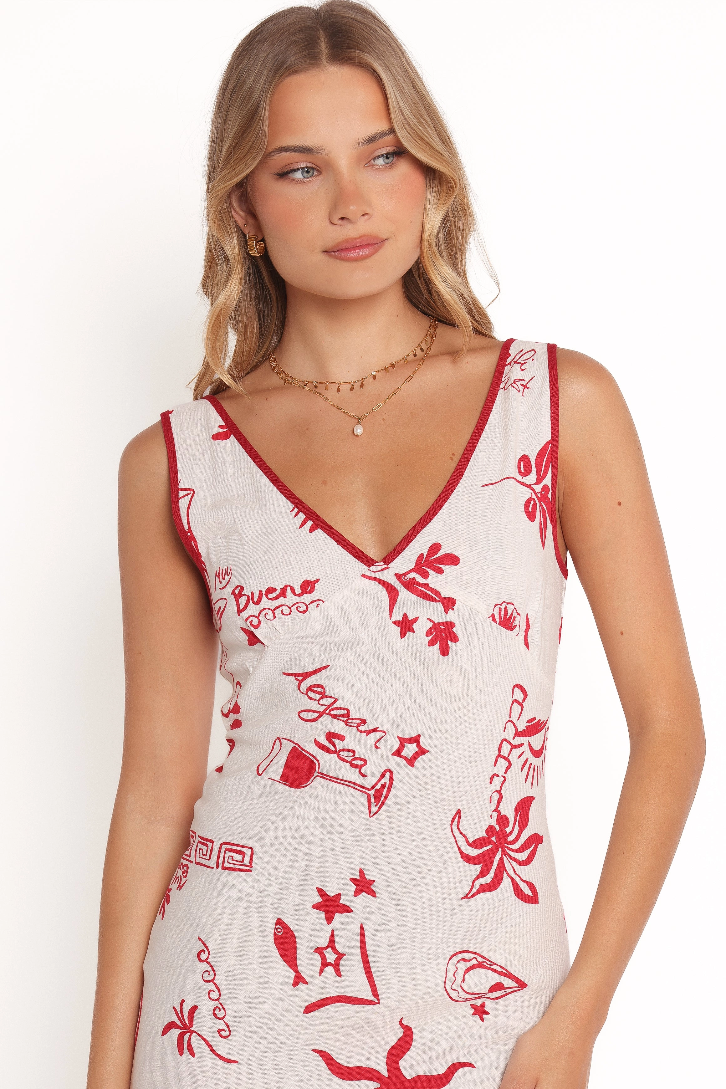 Fleur Mini Dress - Red