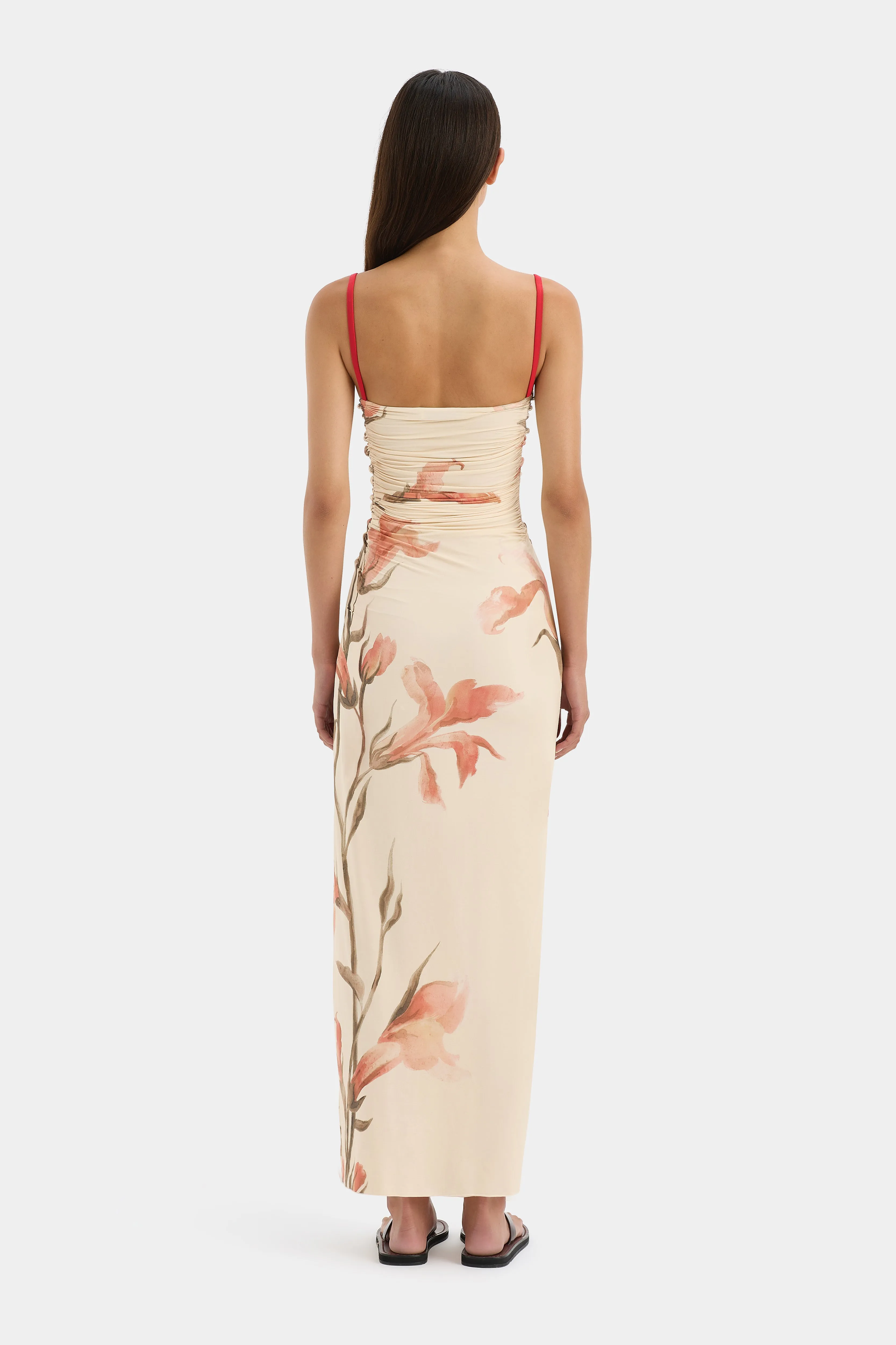 Hana Ruched Midi Dress