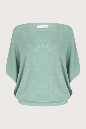 Lorena Bat Blouse Aqua