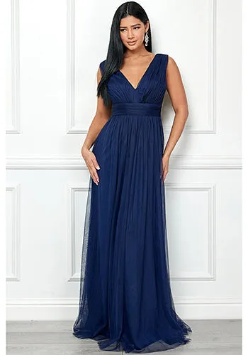 Melody Soft Tulle Dress in Blue