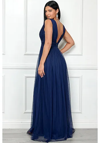Melody Soft Tulle Dress in Blue