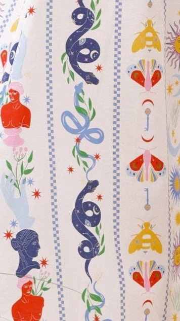 Mgra Maxi Dress - Blue Print