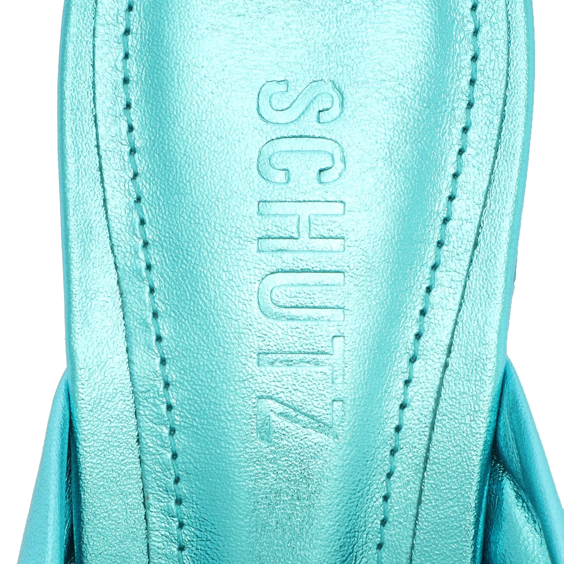 Mindy Mid Block Metallic Leather Sandal