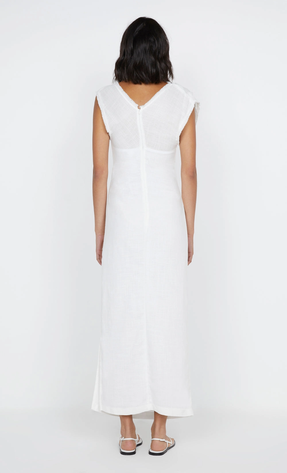 STEFFI GATHER DRESS - WHITE