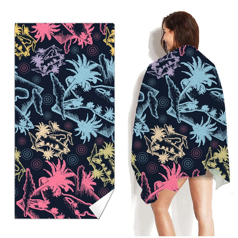 Summer Colorful Print Sand-Free Beach Towel