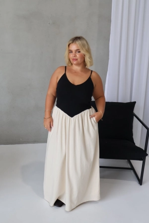 YARA DRESS BLACK/NEUTRAL