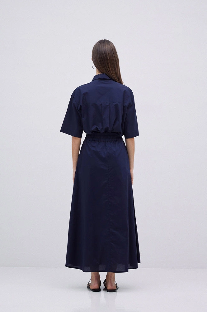 Yerse Conan Navy Midi-Skirt