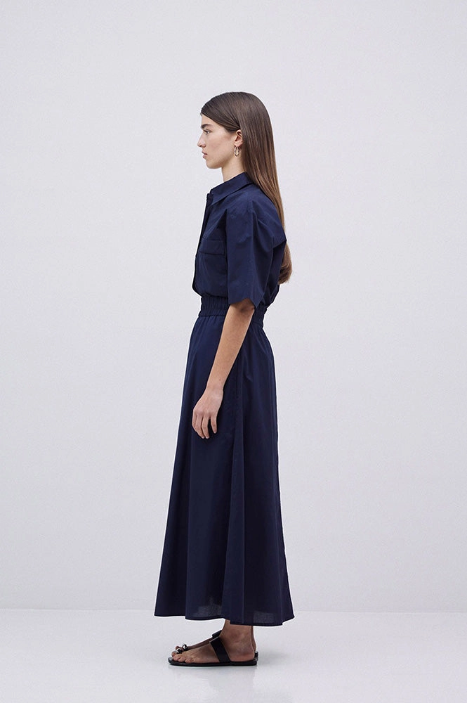 Yerse Conan Navy Midi-Skirt